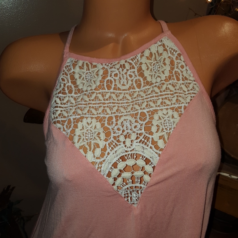 Bebe crochet racerback tank top S - Picture 2 of 6